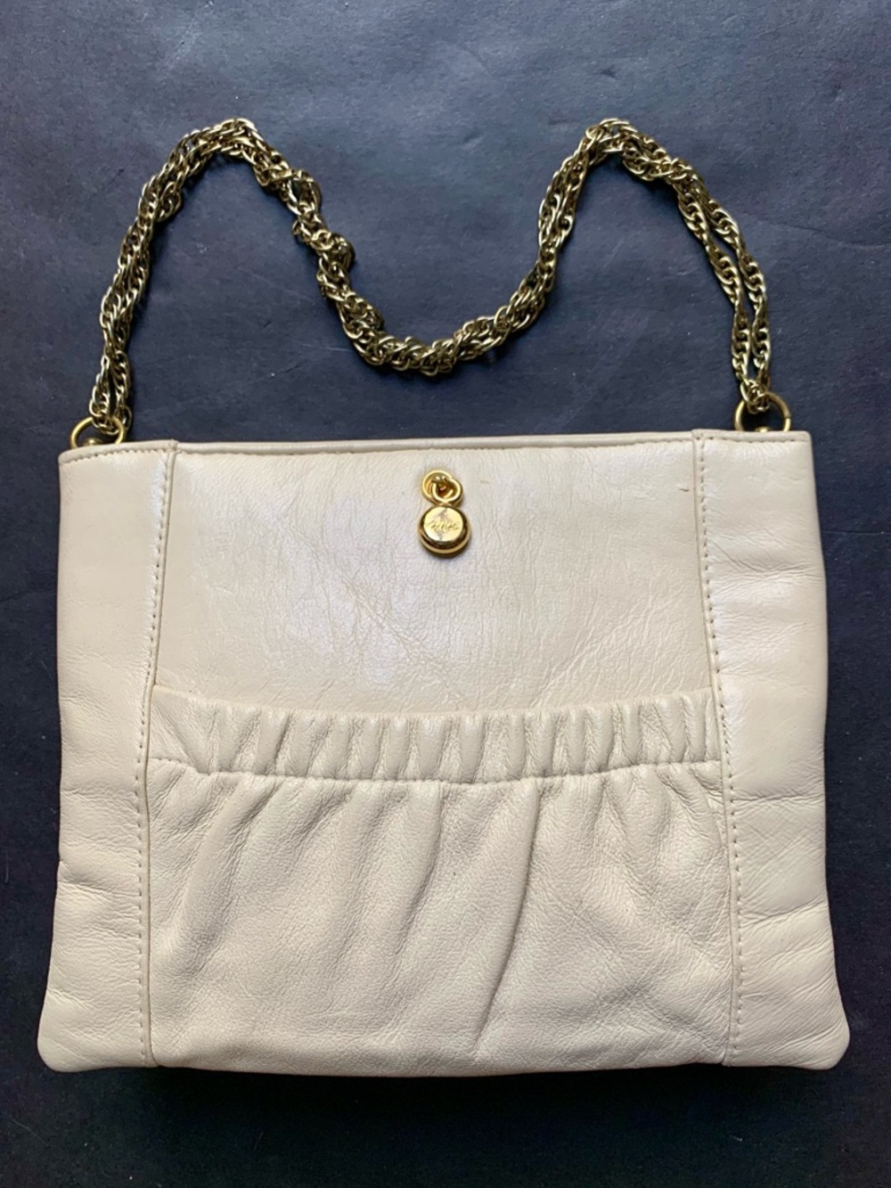 Vintage Elegant Pleated Chain Leather Shoulder Purse